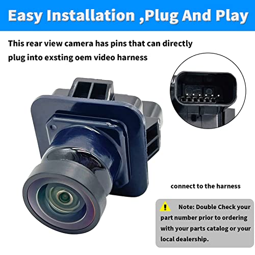Image of Rear View Back Up Camera Compatible with Ford F250 F350 F450 F550 Super Duty 2015-2016 Reverse Park Assist Backup Camera Replaces FC3Z-19G490-A FC3Z-19G490-B
