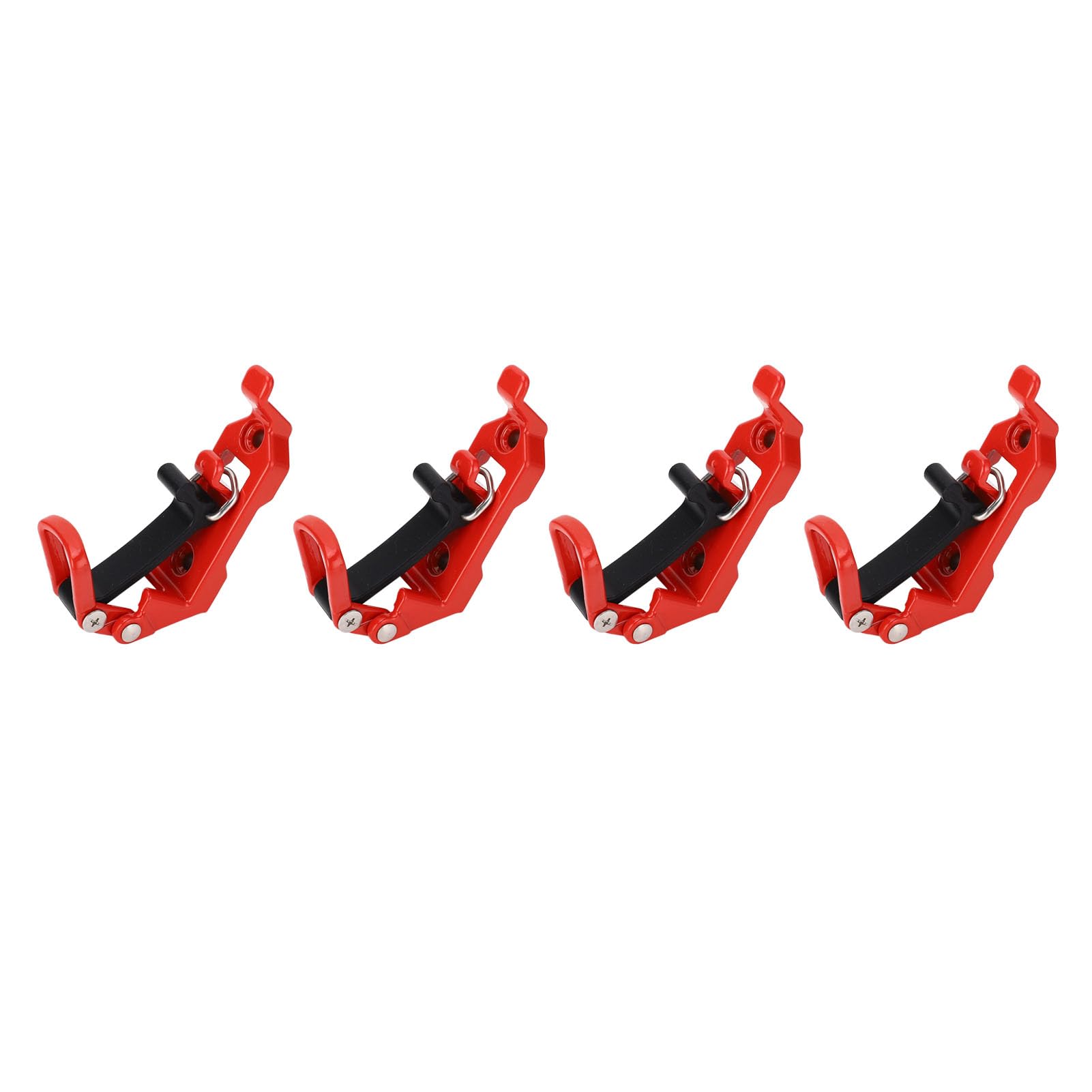 Dachregal Schaufel Mount Hochleistungsmultipurpose Metall Gummi -Klemme Montage -Halterung für Dachregalboote Werkzeug 4 Sätze Zinklegungs Axthalter Berghalter Kit Canoe Rack Wall (Rot)