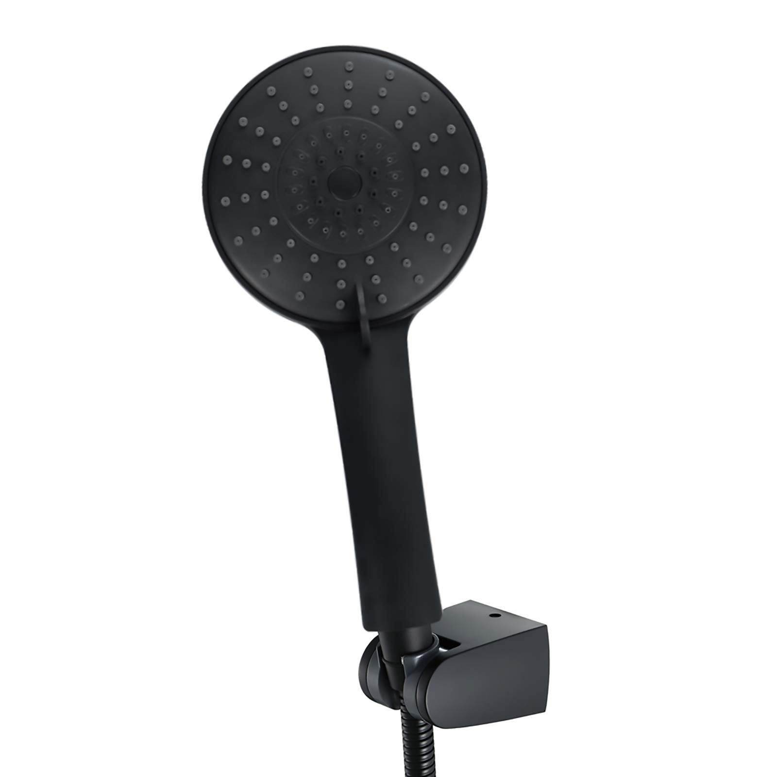Set soffione Doccia Nero Set soffione Doccia in ABS Soffione Doccia a Risparmio idrico 3 funzioni Soffione Doccia Manuale ad Alta Pressione con Tubo Doccia da 1,5 m e Supporto