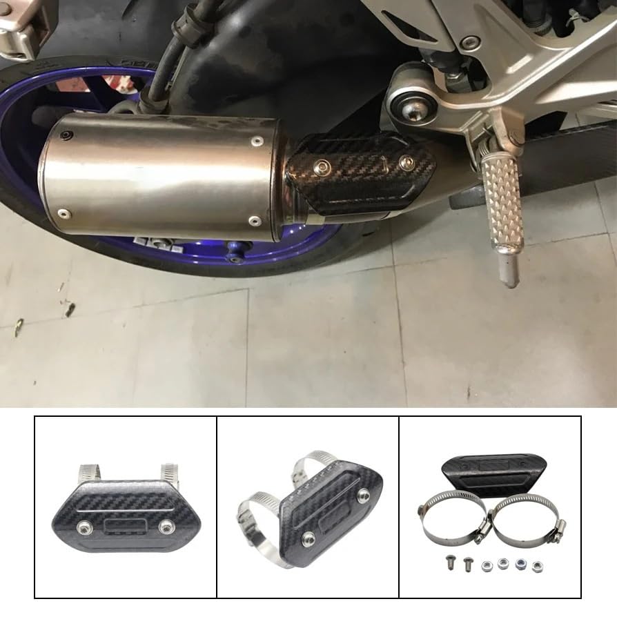Protector de escape moto E-04 con acabado resistente para Suzuki 4
