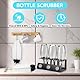 32 cm Flaschenbürste für Sodastream – 2er Pack Mit ergonomischem Griff, weißen Borsten&Schwarz Schwamm–Ideal für Glas- und Duo-Kunststoffflaschen – Kraftvolle Reinigung ohne Kratzer