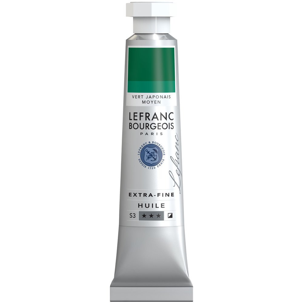 Lefranc & Bourgeois Extra Fine Lefranc Oil paints Artist Pigments, oil-based paint, Japanischgrün Mittel, 20 ml