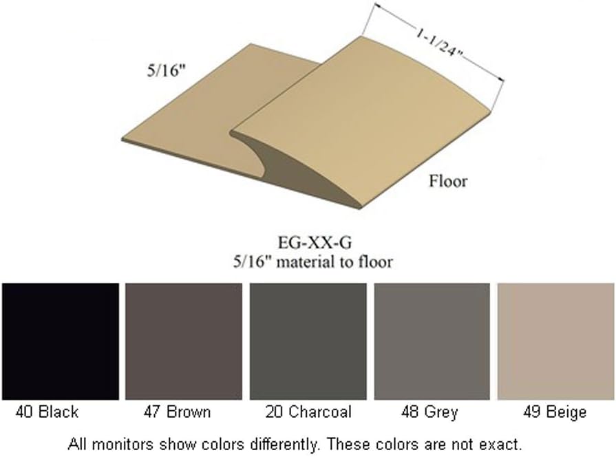 Johnsonite Edge Guard (EGXXG) for 5/16" Material to floor