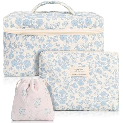 Vyuwast Floral Makeup Bag Set Cover