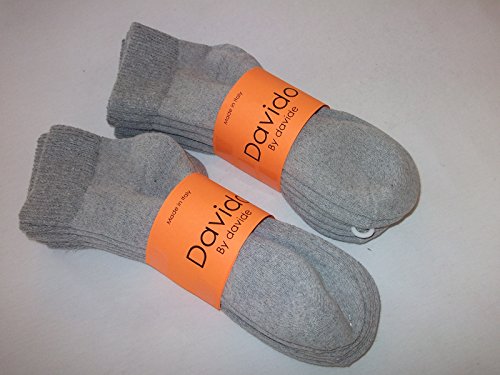 davido Diabetic Mens Socks ankle/quarter made in Italy 100% cotton 6 pairs3