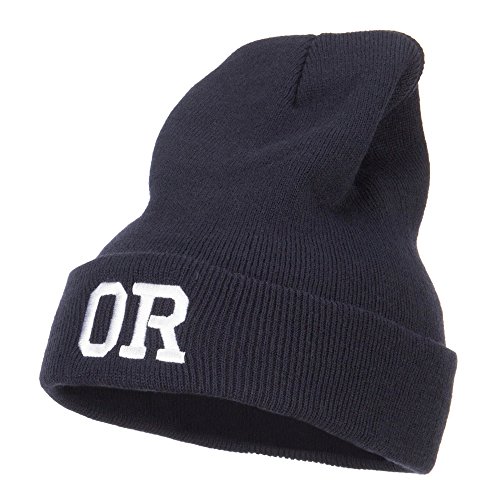 OG Oregon State Embroidered Long Beanie - Navy OSFM