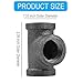 Niubid 20 Pack 3/4 Inch Tee Threaded Pipe Fittings, Cast Pipe Fittings for DIY Furniture Decorative, Steampunk Industrial Vintage Style.