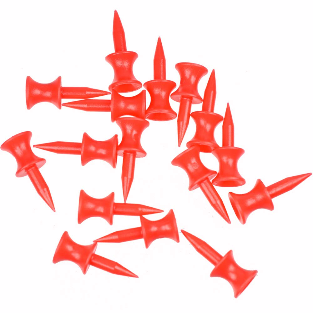 esowemsn60pcs 30mm Red Plastic Golf Step Down Castle Tees Professional Height Control Castle Tee for Unisex Practice