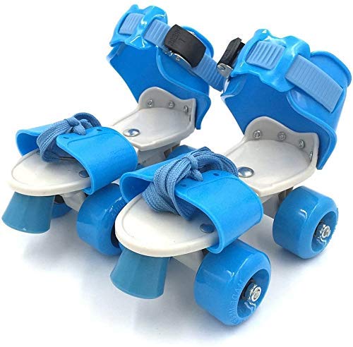 Super-Quad Roller Skates Inline Skates Suitable for Age Group 7 to 11 Years Adjustable Uk-4/7 (7-12 Years, Blue)