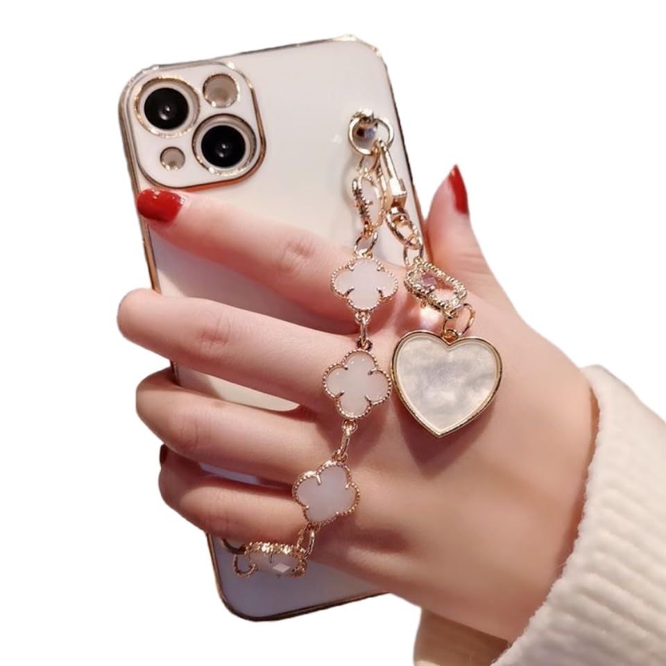 Amazon.com: BOqarI Lucky Bracelet Four-Leaf Clover Phone case with