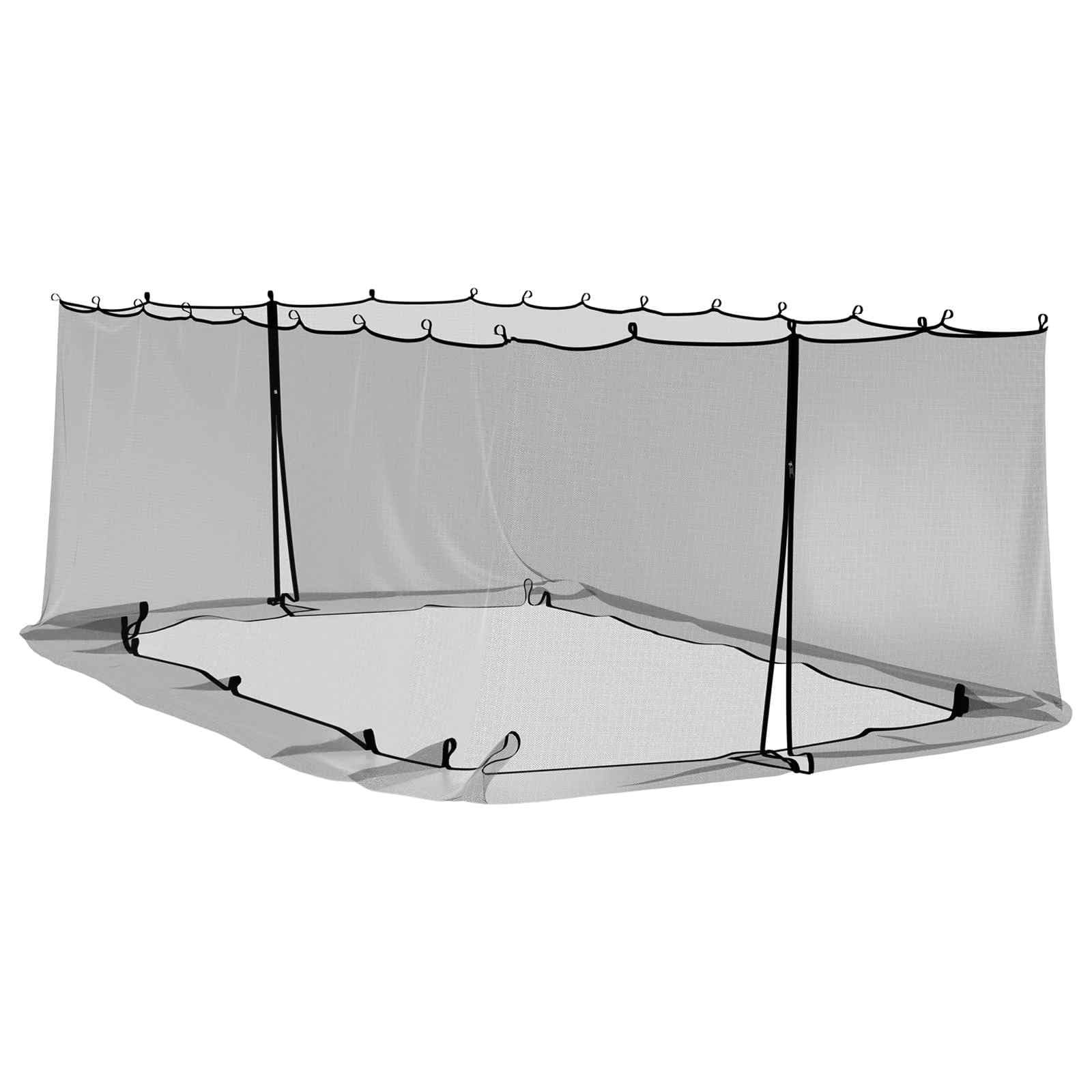 vidaXL Zanzariera per gazebo 220 mesh Nero 6 x 3 x 2 m Poliestere