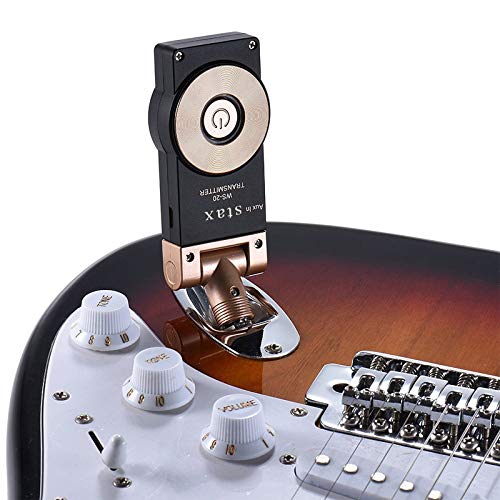 Image of Stax Guitar Wireless System Transmitter And Receiver 2.4GHZ Built-in Rechargeable Wireless Guitar System For Electric Guitar Bass Gold