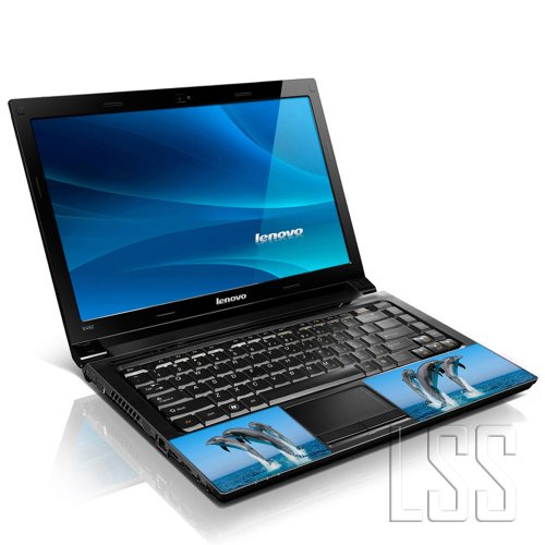 Image of LSS Laptop 15 15.6 Skin Cover with Colorful Dolphins Pattern for HP Dell Lenovo Apple Asus Acer Compaq - Fits 13.3 inch 14 inch 15.6 inch 16 inch (2 Wrist Pads Free)