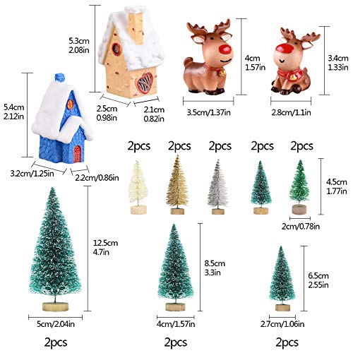 Feelava-Christmas-Miniature-Ornament-Kits-30-Pcs-Mini-Xmas-Style-Figurines-Santa-Claus-Christmas-Tree-Snowman-Reindeer-Cute-Cartoon-Xmas-Decor-for-Home-Garden-Party-Decor-Desktop-Decoration