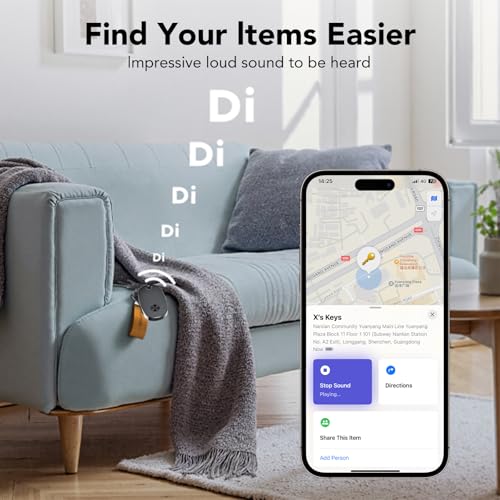Image of Tracker Tags-4 Pack, Bluetooth Tracker Works with Apple Find My APP (iOS Only), Keys Finder and Item Locator for Luggage, Backpack, Suitcases, Replaceable Battery, IP67 Waterproof weTag pro