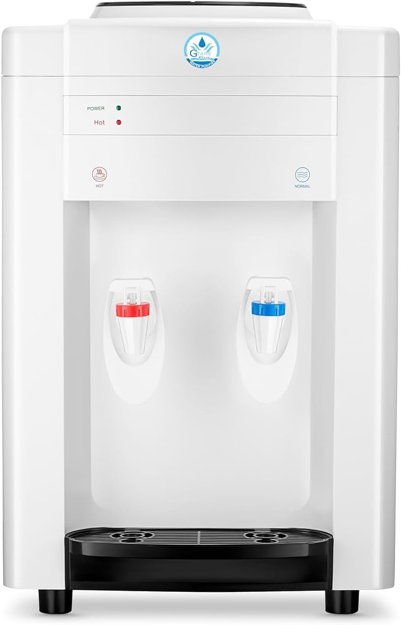- Omega Hot and Normal Bottle Water Dispenser Table Top Hot Water Dispenser | 2 Taps| Hot, Normal | for Home, Office, Doctors Easy to Use (White) 10 liters