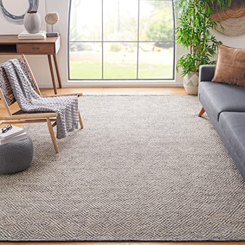 SAFAVIEH Natura Collection X-Large Area Rug - 12' x 15', Camel & Grey, Handmade Wool, Ideal for High Traffic Areas in Living Room, Bedroom (NAT503C)
