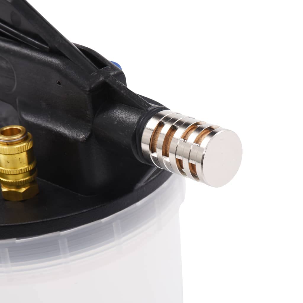 Pneumatischer Bremsenentlüfter 2 L Kunststoff mit Silikonschlauch Universal-Gummiadapter für Bremsflüssigkeit Wechsel an Pkw Vorderachse Hinterachse Auto Werkstatt Sicherheit