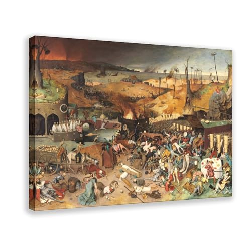 Impression sur toile The Triumph of Death de Bruegel - Tableau mural 20x30 cm pour salon