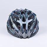 Moon 27 Vents PC + EPS - Casco de Ciclismo con Forma Integral, Color Negro y Azul (56-62 cm), Color Negro, Tamaño Medium
