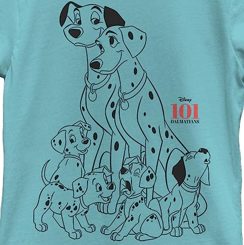 Disney 101 Dalmations Dog Pile Girls Short Sleeve Tee Shirt2
