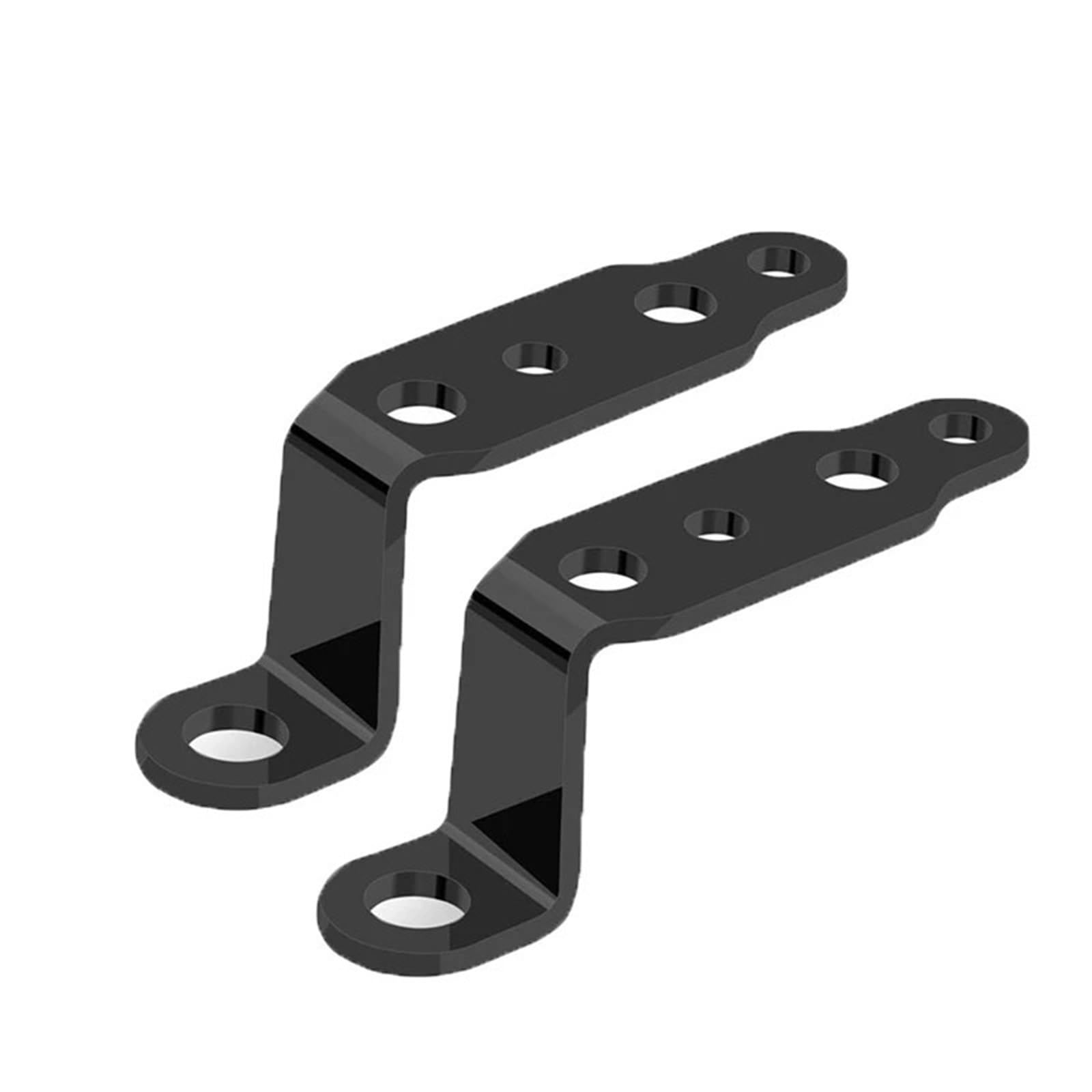 Ahusrwe 2Pcs Black Bracket Light Modified Motorcycle Headlight Bracket Rearview Electric Vehicle Car Mirror Lamp Spotlight Extension Accessories(2Pcs Black)