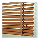 GUOWEI Stores Vénitiens, Décoration Volets D'ombrage Réglables, Rideau De Persienne en Bois De Protection D'intimité De Chambre À Coucher, Format Personnalisé (Color : A, Size : 50x130cm)