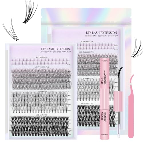 Qilnyeh Wimpern Extensions 400 Büschel Set