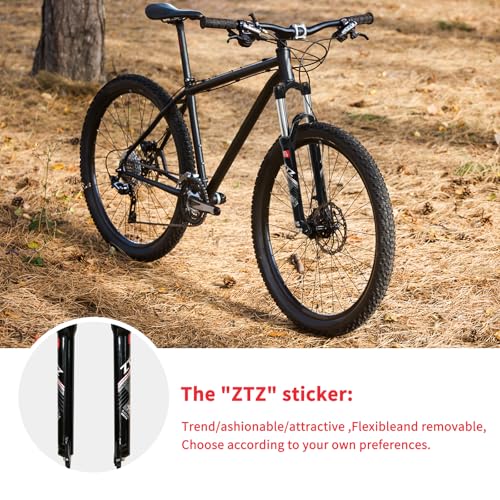 Exceedhub MTB Suspension Fork Horquilla de suspensión para MTB 26/27.5/29 pulgadas, tubo de dirección recto de 28.6 mm, Travel 120mm, bloqueo manual de corona, absorción de impactos en aleación de aluminio miniatura 5