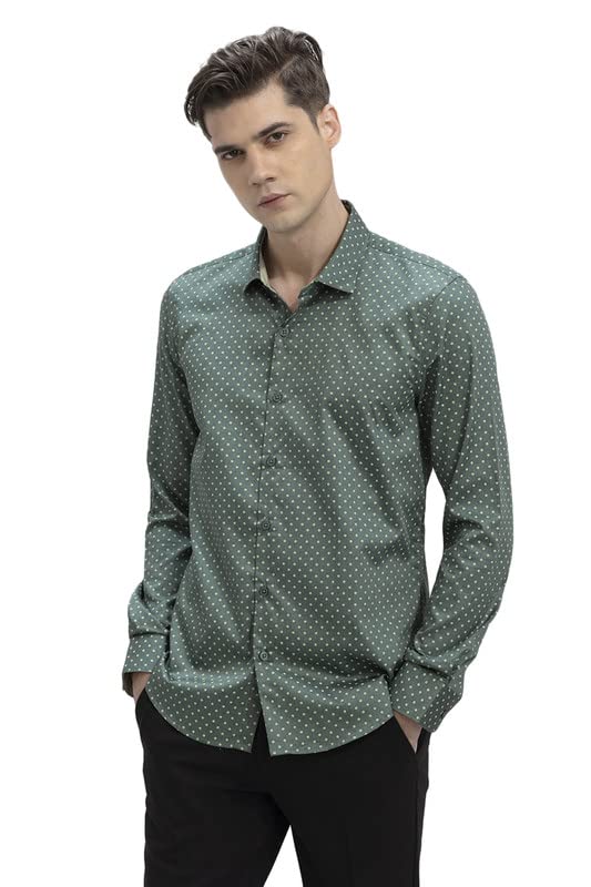 SNITCHMinime Green Shirt Slim Fit Shirt