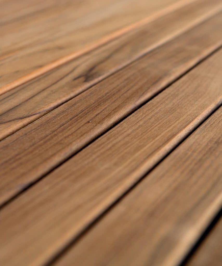 Terrassendielen aus Teakholz von BioMaderas®, 50mm Breite, 19mm Stärke (160cm Länge)