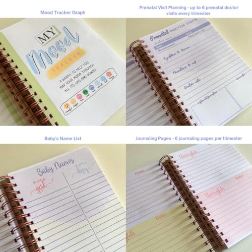 Image of Pregnancy Journal for Pregnant Women - 40-Week Bump Tracker & Memory Book with Stickers | Guided Pregnancy Planner with Prompts, Milestone Pages & Hardcover Keepsake | Gift for Expecting Moms (Ivory Flower)