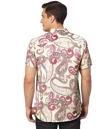 Image of Venisa Men's Cotton Blended Printed Casual Shirt