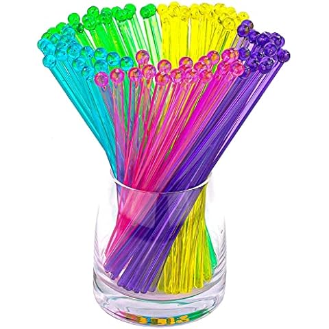 hapray 100-PCS Plastic Swizzle Sticks Cover