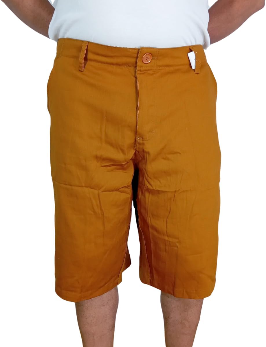 Bermuda Plus Size Casual Masculina Adulto Sarja Quatro Bolsos