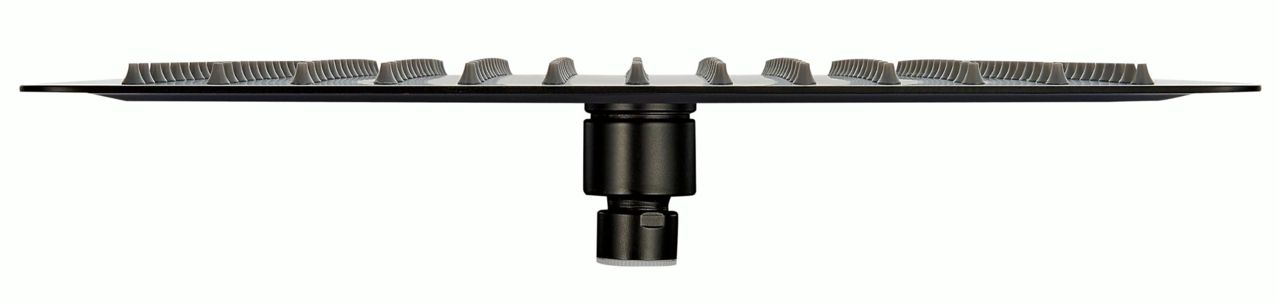 BERNSTEIN XXL-Regendusche 30x30 cm Edelstahl-Duschkopf DPG2005 Schwarz superflach Kopfbrause Regenduschkopf mit Anti-Kalk-Düsen