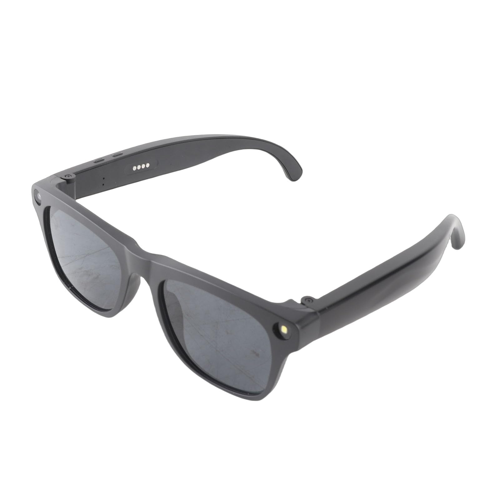 XUMIUZIY Gafas AI para Hombres y Mujeres, Gafas Inteligentes AI Cámara 4K 1080P con Flash, Traducción en Tiempo Real, Altavoces Duales, Asistente de Sonido, Reproducción de Música, para (Black)