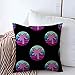 Fundas para Cojines 45x45 Sofá Fundas Cojín Swag Colorful Neon Fun Goth Vaporwave Patrón Parches Insignias Belleza Rosa 80S 90S Color Negro Corazón Fundas De Almohada Decoración del Hogar