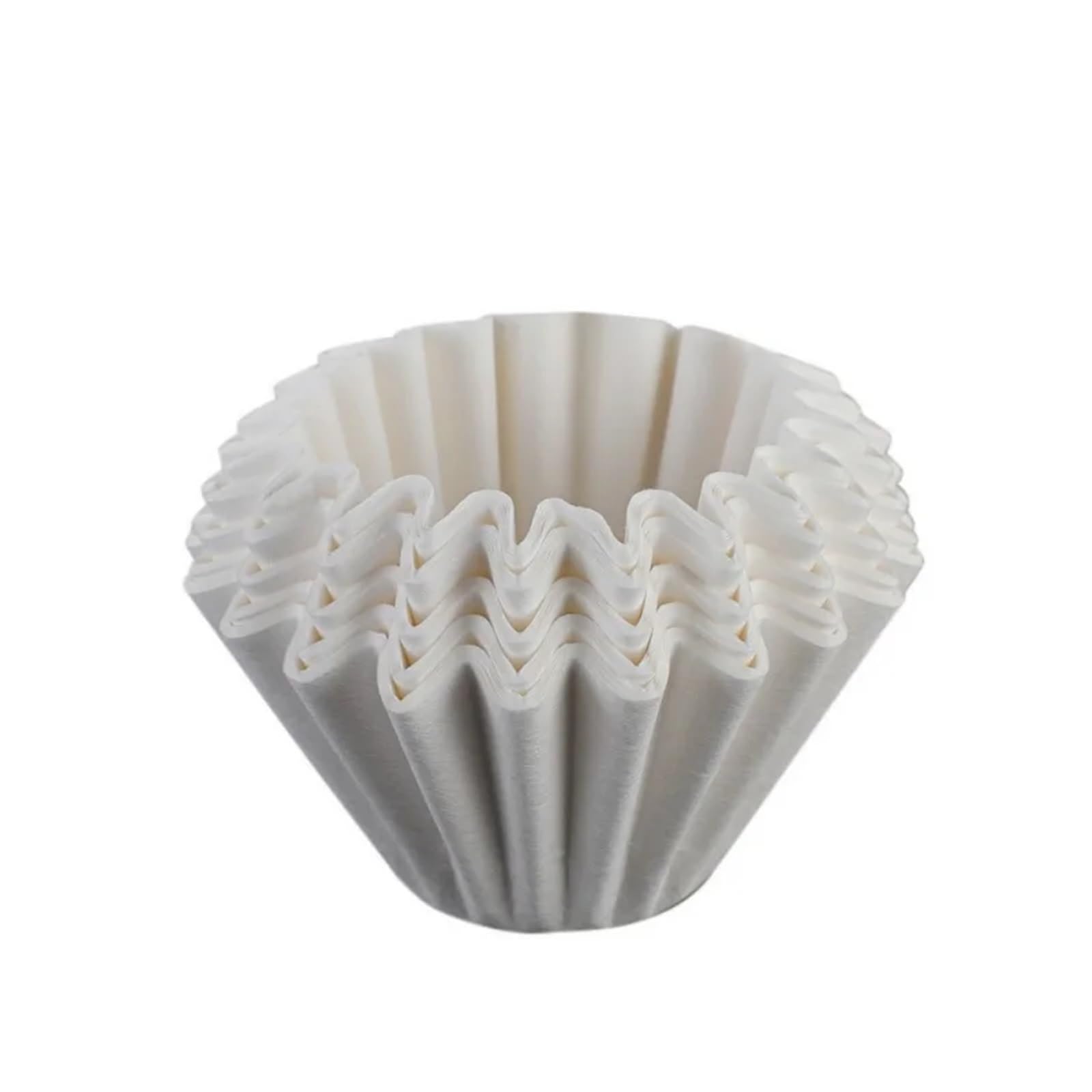300 filtros de café papel for goteo, hechos a mano, pulpa madera, ondulados, for origami, for pastel, tipo tazón Para Cafeteras De Goteo(White,M)