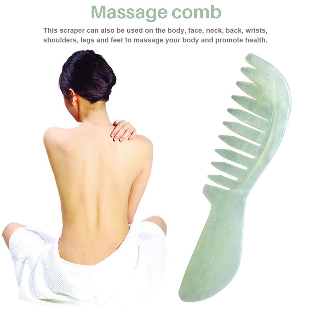 Twakom Comb, Gua Sha Brett, Gua Sha Jade Comb, Guasha Scraping Massage Tool, Acupuncture Skin Face Care - Image 3