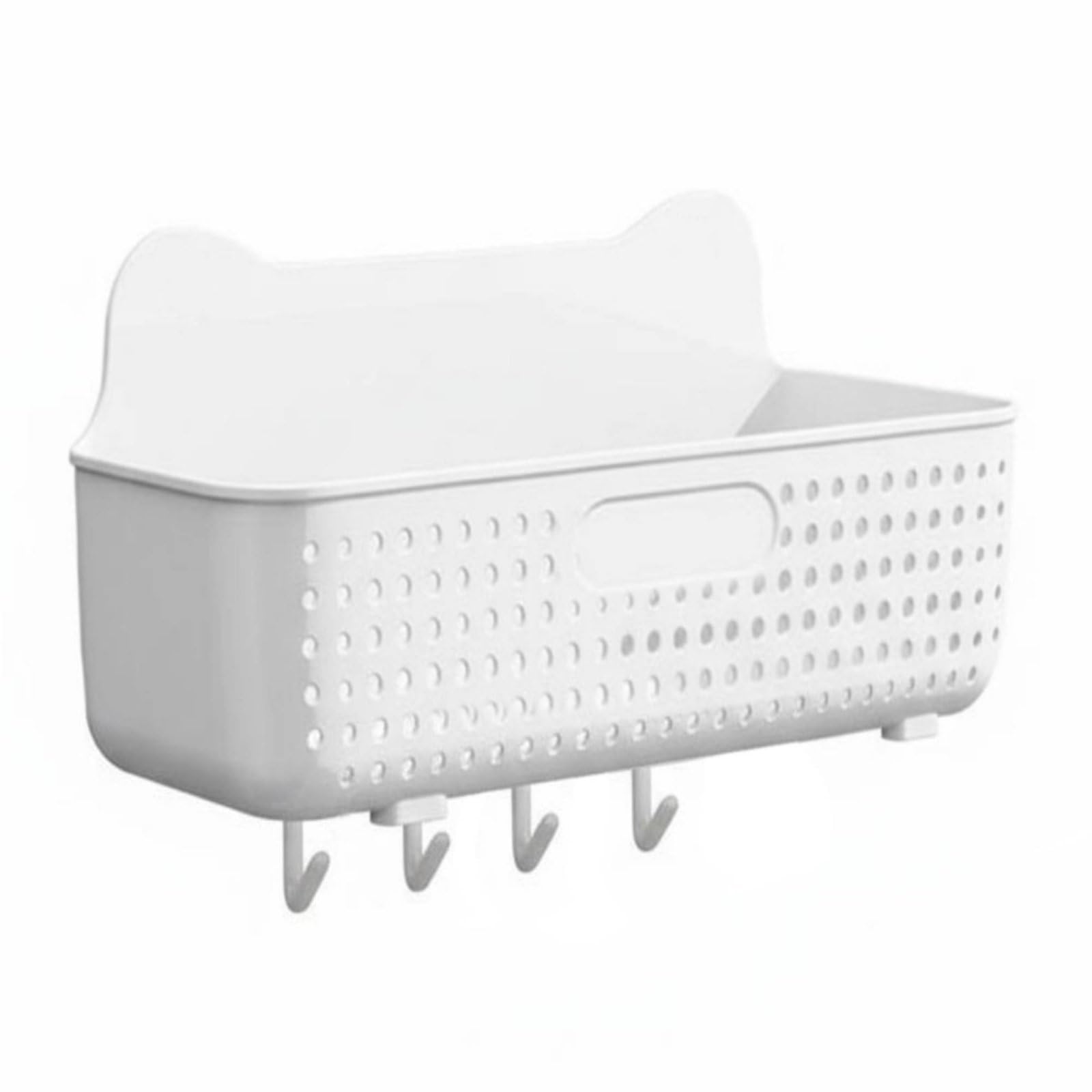 BNF® Drill-No-Drill Installation Wall Mounted Storage Basket No Drilling Hanging Drain Basket Space-Saving Kitchen Holder with Hooks Drainage Design for Renters, Cabinet Door, Under Sin-image-34