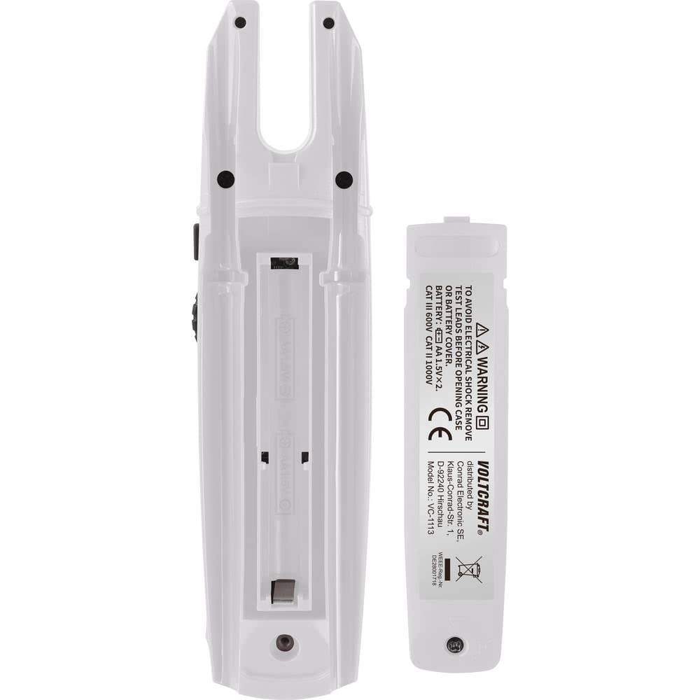 VOLTCRAFT VC-1113 Stromzange digital CAT II 1000 V, CAT III 600 V Anzeige (Counts): 6000