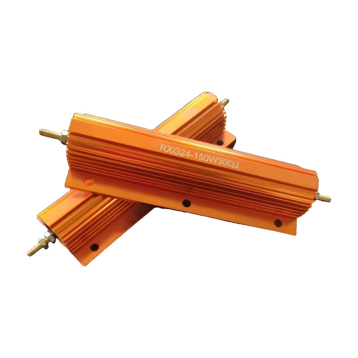 RXG24 wysokiej mocy serii odporność aluminium | Cechy: aluminium pozłacane (100W 98 x 48 x 26 mm 18 RJ)