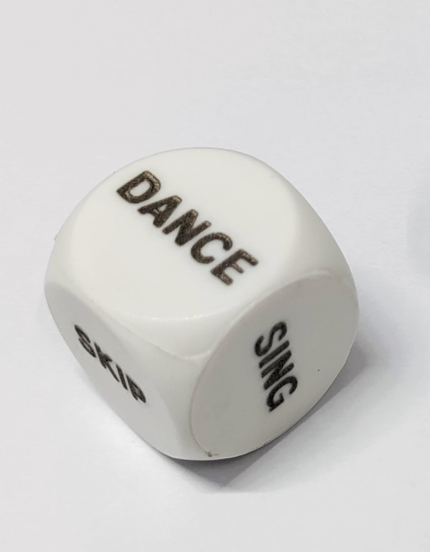 MOREL Plastic Game DICE for Game Parties Dance, Truth, Dare, Sing, Acting Skip 6 Side Game DICE.