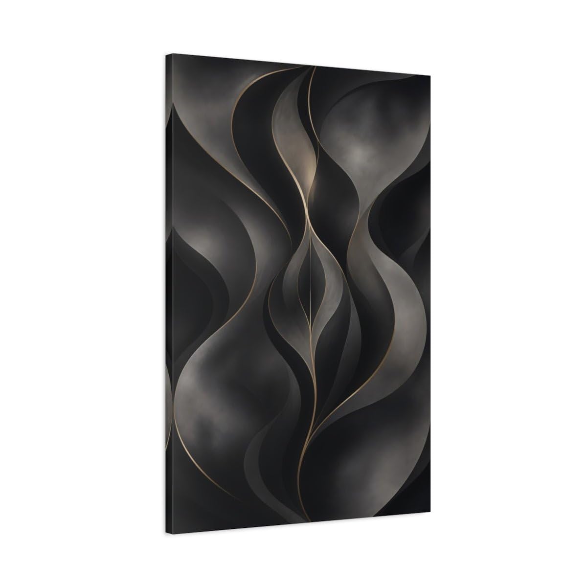 Grand tableau noir et or vertical pour habiller un mur vide - 8