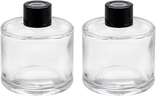 2 botellas difusoras de vidrio de 1.7 fl oz1.7 onzas, difusores de aroma, jarrón, accesorios de fragancia, uso para bricolaje, juego de difusor de