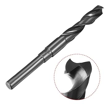 TA-VIGOR 14.5mm Reduced Shank Drill Bit, 1/2 Inch Shank Blacksmith Drill Bit High-Speed Steel Twist Drill Bit HSS 9341 For Aluminium, Steel, Wood, Plastic, Black Oxide