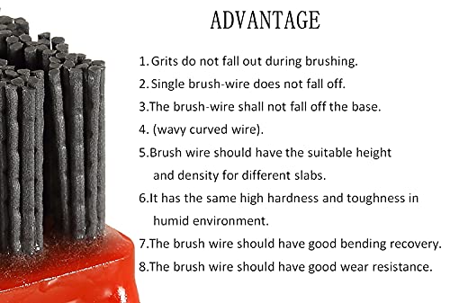 Silicon Frankfurt Marble Leather Brush Abrasive Brush for polishing grit 600 (Packed of 3NOS) 3
