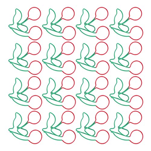 Atyhao 20pcsフルーツ形状の2色の紙クリップ耐久性のあるオフィス用品。ファイル分類およびオフィスおよび自宅での描画用紙に適しています