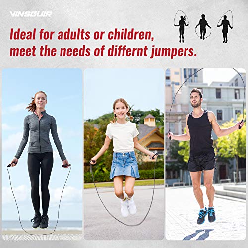 image for Vinsguir Jump Rope, Adjustable length Jumping Rope for Workout, Lightw